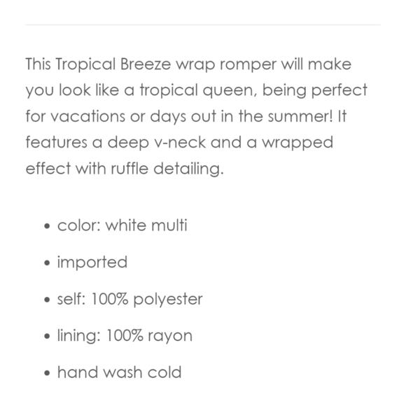 💚NEW  Tropical Wrap Romper - Picture 7 of 8